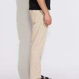 DUNE | classic straight ankle-length pant | natural