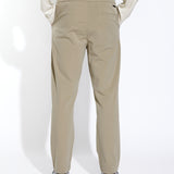 KLEIN | loose fit dressy pull on trouser | khaki