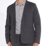 Gustave Herringbone Knit Blazer (Charcoal/Gray)