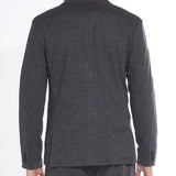 Gustave Herringbone Knit Blazer (Charcoal/Gray)