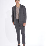 Wiley Glen Plaid Knit Blazer (Charcoal/Gray)