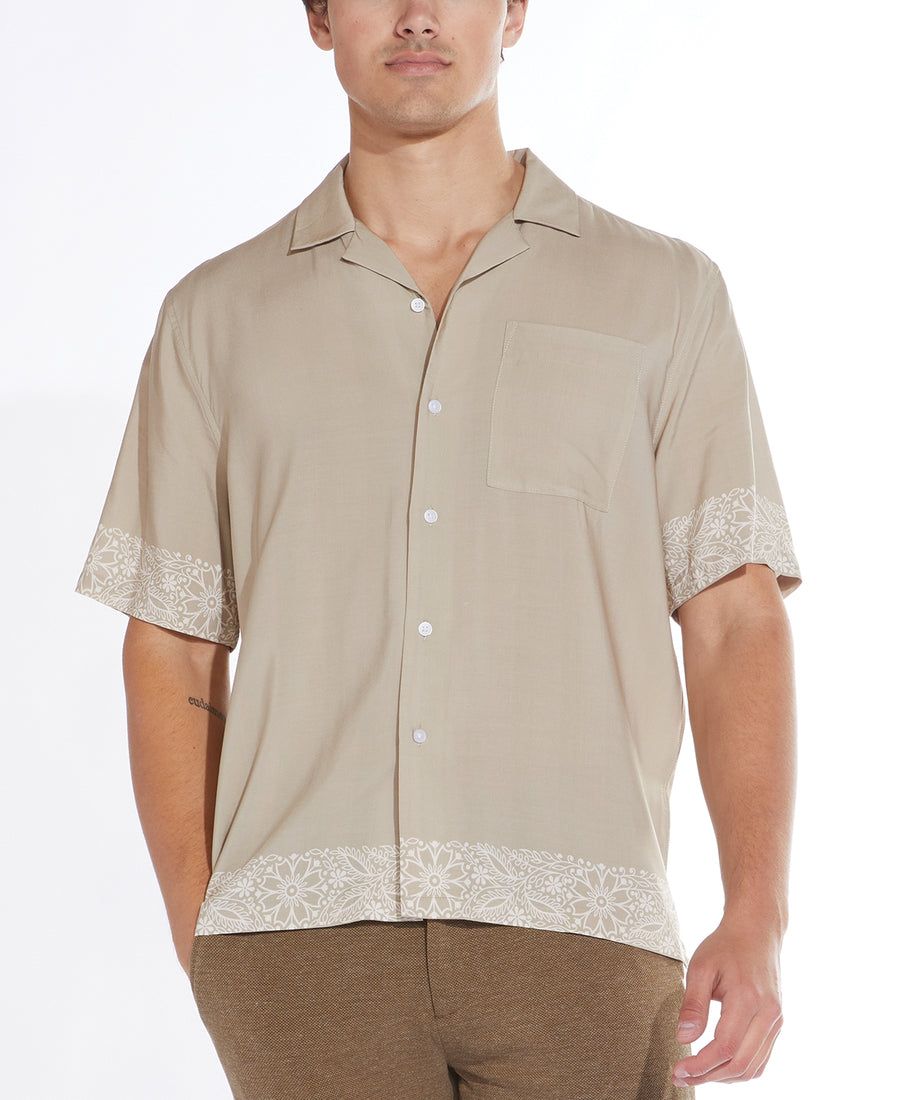 Gustavo Relaxed Fit Resort Shirt (Khaki)