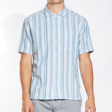 CORFU | relaxed fit striped woven shirt | blue
