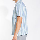 CORFU | relaxed fit striped woven shirt | blue