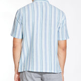 CORFU | relaxed fit striped woven shirt | blue