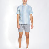 CORFU | relaxed fit striped woven shirt | blue