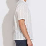 EMILIO | relaxed fit jacquard resort shirt | white