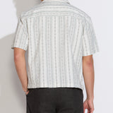 TABUK | boxy fit striped resort shirt | white