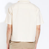 MATTIA | boxy crop fit resort shirt | natural