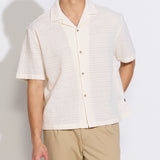 VALENCIA | boxy fit eyelet resort shirt | natural