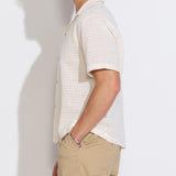 VALENCIA | boxy fit eyelet resort shirt | natural