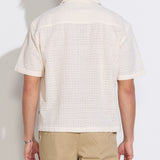 VALENCIA | boxy fit eyelet resort shirt | natural
