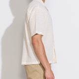 VALENCIA | boxy fit eyelet resort shirt | natural