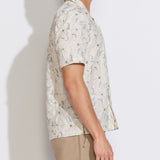 ZANZIBAR | relaxed fit embroidered appliqué resort shirt | sage
