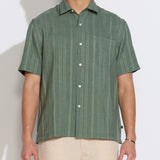 BATARAZA | relaxed fit woven shirt | hunter green