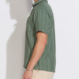BATARAZA | relaxed fit woven shirt | hunter green
