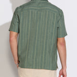 BATARAZA | relaxed fit woven shirt | hunter green