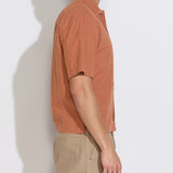 HASANI | boxy fit woven shirt | rust