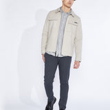 DEREK | trucker jacket | heather stone