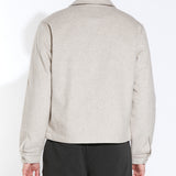 RENOIR | cropped zip trucker jacket | light taupe