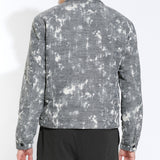 RENOIR | cropped zip trucker jacket | charcoal