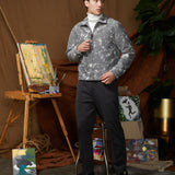 RENOIR | cropped zip trucker jacket | charcoal