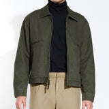 ALDRICH | cropped zip workwear jacket | dusty olive