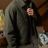 ALDRICH | cropped zip workwear jacket | dusty olive