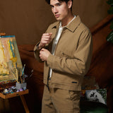 ALDRICH | cropped zip workwear jacket | tobacco