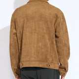 TETON | relaxed fit sueded trucker jacket | tobacco