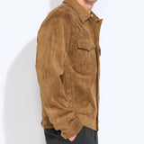 TETON | relaxed fit sueded trucker jacket | tobacco