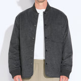ALDERLEY | relaxed fit reversible liner jacket | heather charcoal