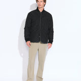 ALDERLEY | relaxed fit reversible liner jacket | heather charcoal