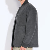 ALDERLEY | relaxed fit reversible liner jacket | heather charcoal