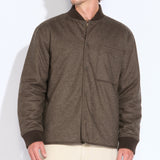 ALDERLEY | relaxed fit reversible liner jacket | heather espresso