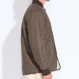 ALDERLEY | relaxed fit reversible liner jacket | heather espresso