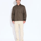 ALDERLEY | relaxed fit reversible liner jacket | heather espresso