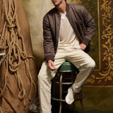 ALDERLEY | relaxed fit reversible liner jacket | heather espresso