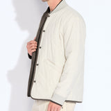 ALDERLEY | relaxed fit reversible liner jacket | heather espresso