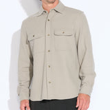 BLYTHE | relaxed fit long sleeve knit shirt  | light taupe