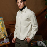 ERNST | relaxed fit long sleeve shirt | ecru