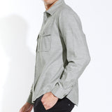 LINWOOD | relaxed fit long sleeve western shirt | heather gray