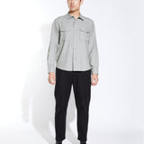 LINWOOD | relaxed fit long sleeve western shirt | heather gray