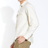 LINWOOD | relaxed fit long sleeve western shirt | ivory