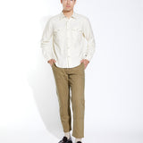 LINWOOD | relaxed fit long sleeve western shirt | ivory