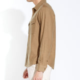 LINWOOD | relaxed fit long sleeve western shirt | mocha