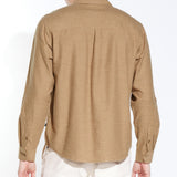 LINWOOD | relaxed fit long sleeve western shirt | mocha