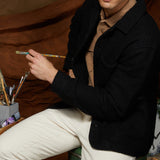 LINWOOD | relaxed fit long sleeve western shirt | mocha