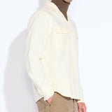 BANGOR | relaxed fit long sleeve camp shirt | cream