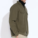 BANGOR | relaxed fit long sleeve camp shirt | dark olive